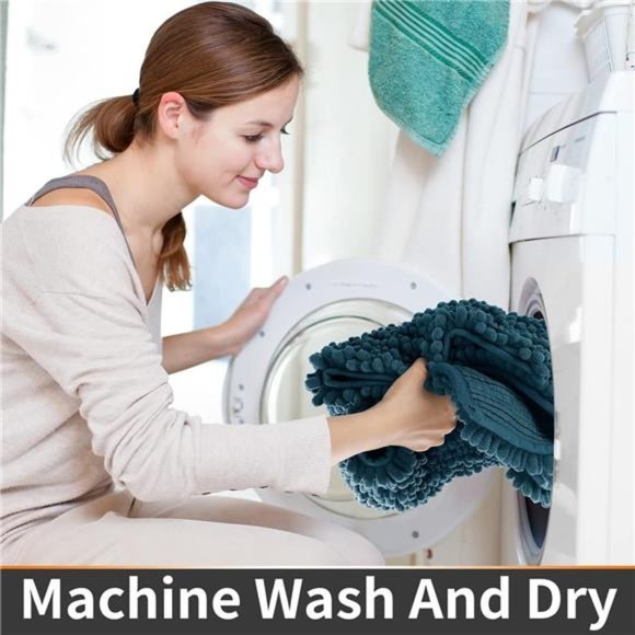 Luxury Shaggy Toilet BathMat U-Shaped Contour Rugs for Bathroom,24.4X20.4 Inches - Picture 5 of 6